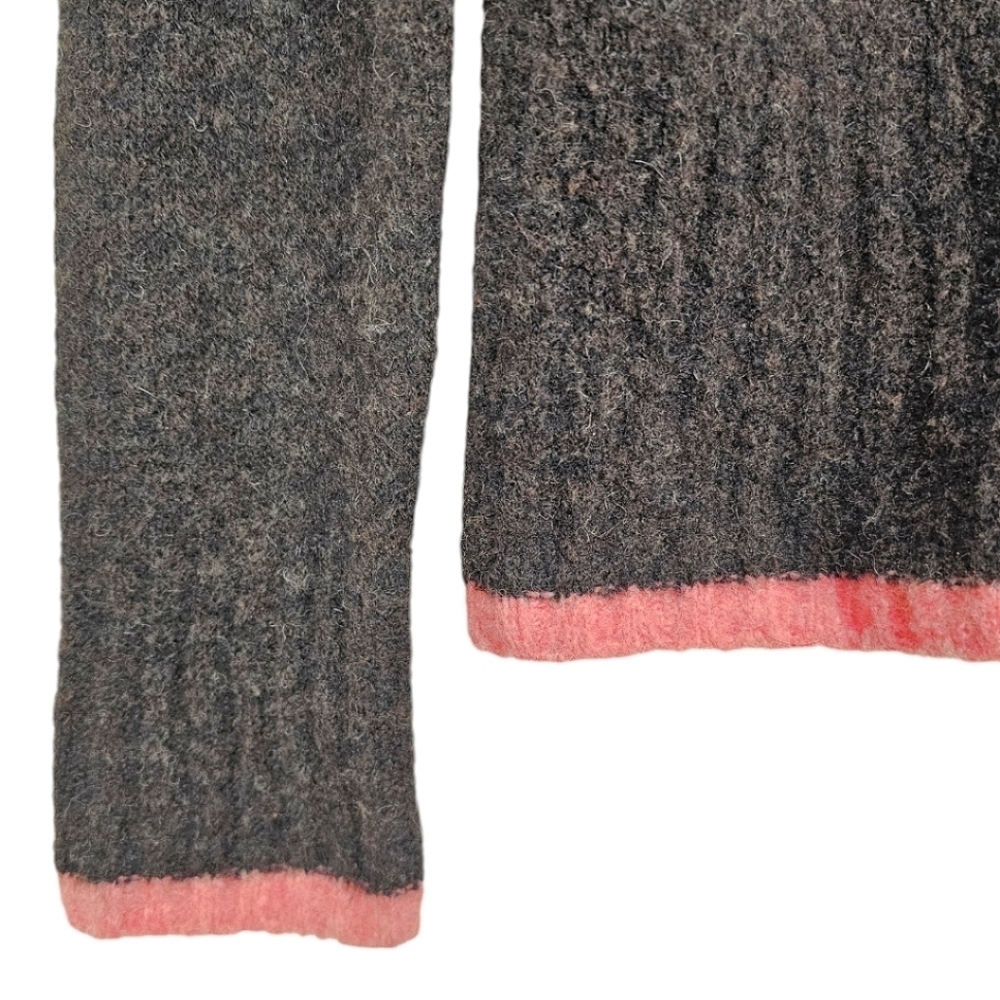 IMAR Wool Blend Sweater Sz XL Brown Zip Front Fall Fashion Layering Essential - Picture 9 of 12